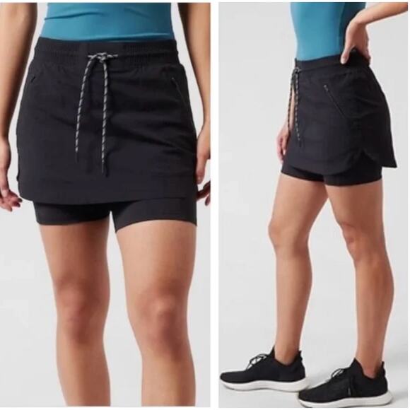 Athleta Pants - ATHLETA NWT Trekkie Skort in Black // 24